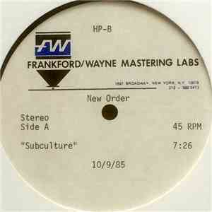 New Order - Subculture download flac mp3