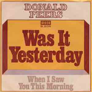 Donald Peers - Was It Yesterday download flac mp3