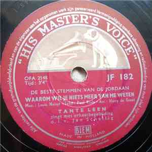 Tante Leen - Waarom Wil Je Niets Meer Van Me Weten / Ik Kan Vergeven download flac mp3