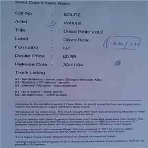Various - Disco Rotic Vol 2 download flac mp3