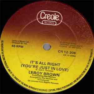 Leroy Brown  - It's All Right (You're Just In Love) download flac mp3