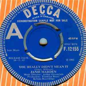 Janie Marden - You Really Didn't Mean It / Only The One You Love download flac mp3