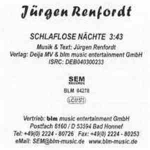 Jürgen Renfordt - Schlaflose Nächte download flac mp3