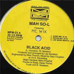 Mah So-L Featuring MC Wik - Black Acid download flac mp3