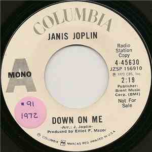 Janis Joplin - Down On Me / Bye, Bye Baby download flac mp3