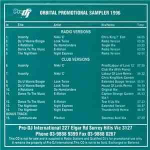 Various - Orbital Promotional Sampler 1996 download flac mp3