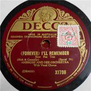 Ambrose And His Orchestra - (Forever) I'll Remember / Goodbye Sally download flac mp3