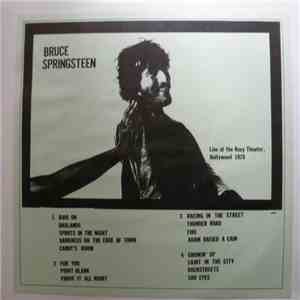 Bruce Springsteen - Live At The Roxy Theater, Hollywood 1978 download flac mp3
