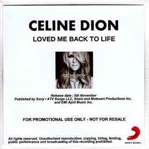 Celine Dion - Loved Me Back To Life download flac mp3