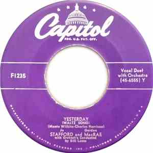 Jo Stafford and Gordon MacRae - Yesterday (Waltz Song) download flac mp3