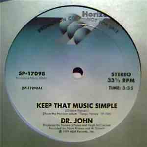 Dr. John - Keep That Music Simple / Disco-Therapy download flac mp3