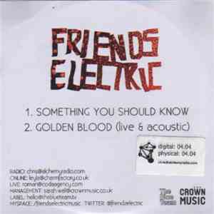 Friends Electric  - Something You Should Know download flac mp3