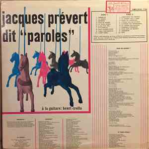Jacques Prévert, Henri Crolla - Jacques Prévert dit "paroles". Auteurs du 20e siècle. download flac mp3