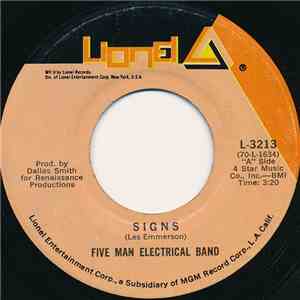 Five Man Electrical Band - Signs / Hello Melinda Goodbye flac mp3 download