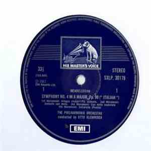 Mendelssohn / Schumann – Philharmonia Orchestra, Otto Klemperer - Symphony No. 4 (Italian) / Symphony No. 4 download flac mp3