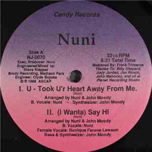 Nuni  - U - Took U'r Heart Away From Me download flac mp3