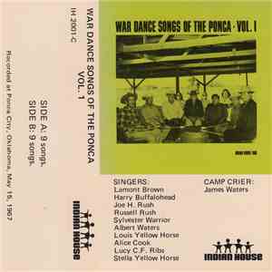 Ponca - War Dance Songs Of The Ponca - Vol. I download flac mp3