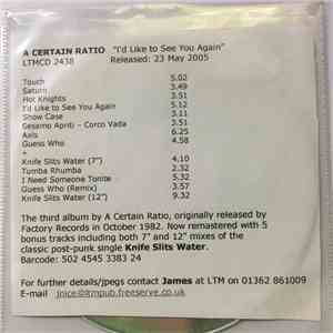 A Certain Ratio - I'd Like To See You Again download flac mp3