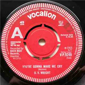O.V. Wright - You're Gonna Make Me Cry download flac mp3