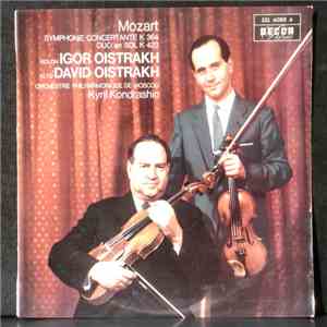 Mozart, Igor Oistrakh, David Oistrakh, Kyril Kondrashin, Moscow Philharmonic - Sinfonia Concertante K.364 / Duo In G K.423 download flac mp3