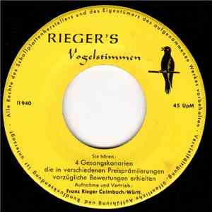 Franz Rieger  - Rieger's Vogelstimmen download flac mp3