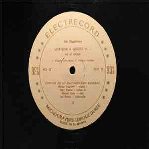 Ion Dumitresco, Quatuor De La Radiodiffusion Roumanie - Quatuor a Cordes Nr1 en ut majeur download flac mp3