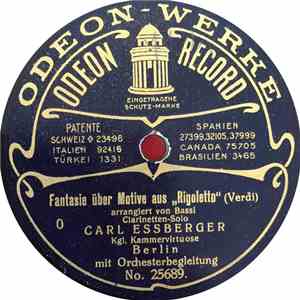 Carl Essberger - Fantasie Über Motive Aus Rigoletto download flac mp3