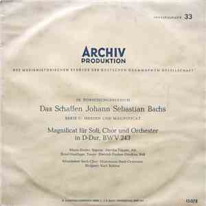 Johann Sebastian Bach - Münchener Bach-Chor, Münchener Bach-Orchester , Dirigent: Karl Richter, Maria Stader, Hertha Töpper, Ernst Haefliger, Dietrich Fischer-Dieskau - Magnificat Für Soli, Chor Und Orchester In D-Dur, BWV 243 download flac mp3