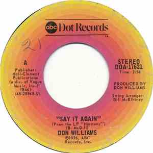 Don Williams  - Say It Again download flac mp3