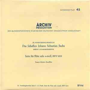 Johann Sebastian Bach, Gustav Scheck - Suite Für Flöte Solo A-Moll, BWV 1013 download flac mp3