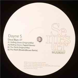 Dayne S - Disco Blues Ep download flac mp3