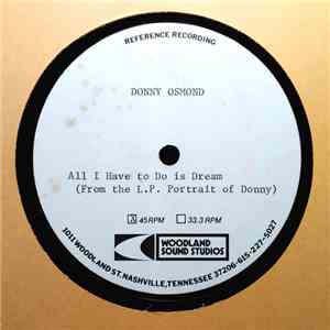 Donny Osmond - All I Have To Do Is Dream download flac mp3