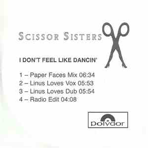 Scissor Sisters - I Don't Feel Like Dancin' download flac mp3
