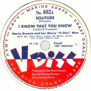 Marie Greene And Her Merry "V-Disc" Men / Kay Starr - Solitude / There's A Lull In My Life download flac mp3