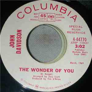 John Davidson - The Wonder Of You download flac mp3