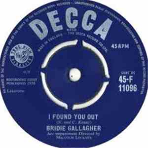 Bridie Gallagher - I Found You Out download flac mp3