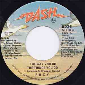 Foxy - The Way You Do The Things You Do download flac mp3