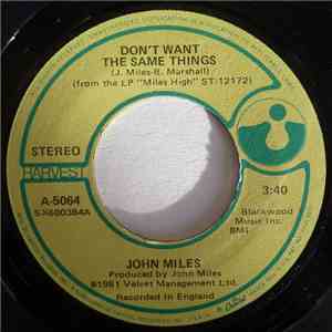 John Miles - Don't Want The Same Things download flac mp3