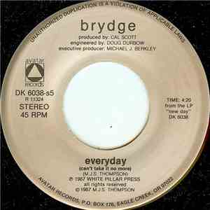 Brydge  - Everyday (Can't Take It No More) download flac mp3