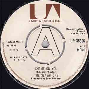 The Sensations  - Shame On You download flac mp3