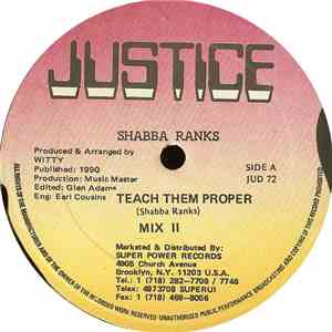 Shabba Ranks - Teach Them Proper download flac mp3