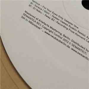 Various - For Your Eyes Only Sampler One download flac mp3