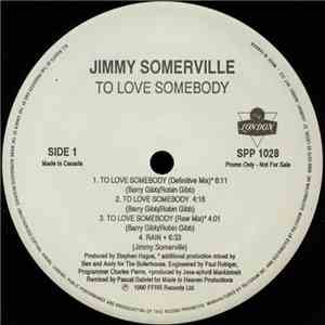 Jimmy Somerville - To Love Somebody download flac mp3