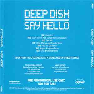 Deep Dish - Say Hello download flac mp3