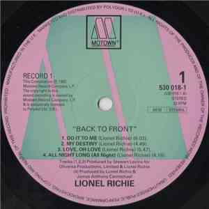Lionel Richie - Back To Front download flac mp3