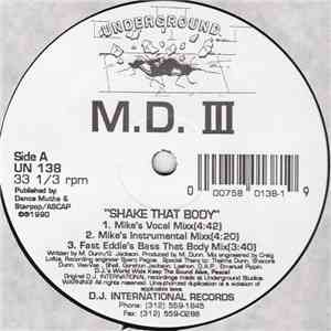 M.D. III - Shake That Body download flac mp3