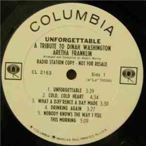 Aretha Franklin - Unforgettable - A Tribute To Dinah Washington download flac mp3