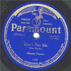 Alberta Hunter - Don't Pan Me / Daddy Blues download flac mp3