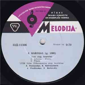 J. Karosas - LTSR Valst. Filharmonijos Styg. Kvartetas - 2-sis Styginis Kvartetas download flac mp3