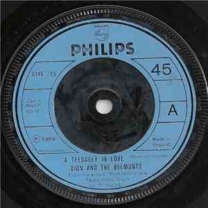 Dion And The Belmonts - A Teenager In Love / I Can't Go On (Rosalie) download flac mp3